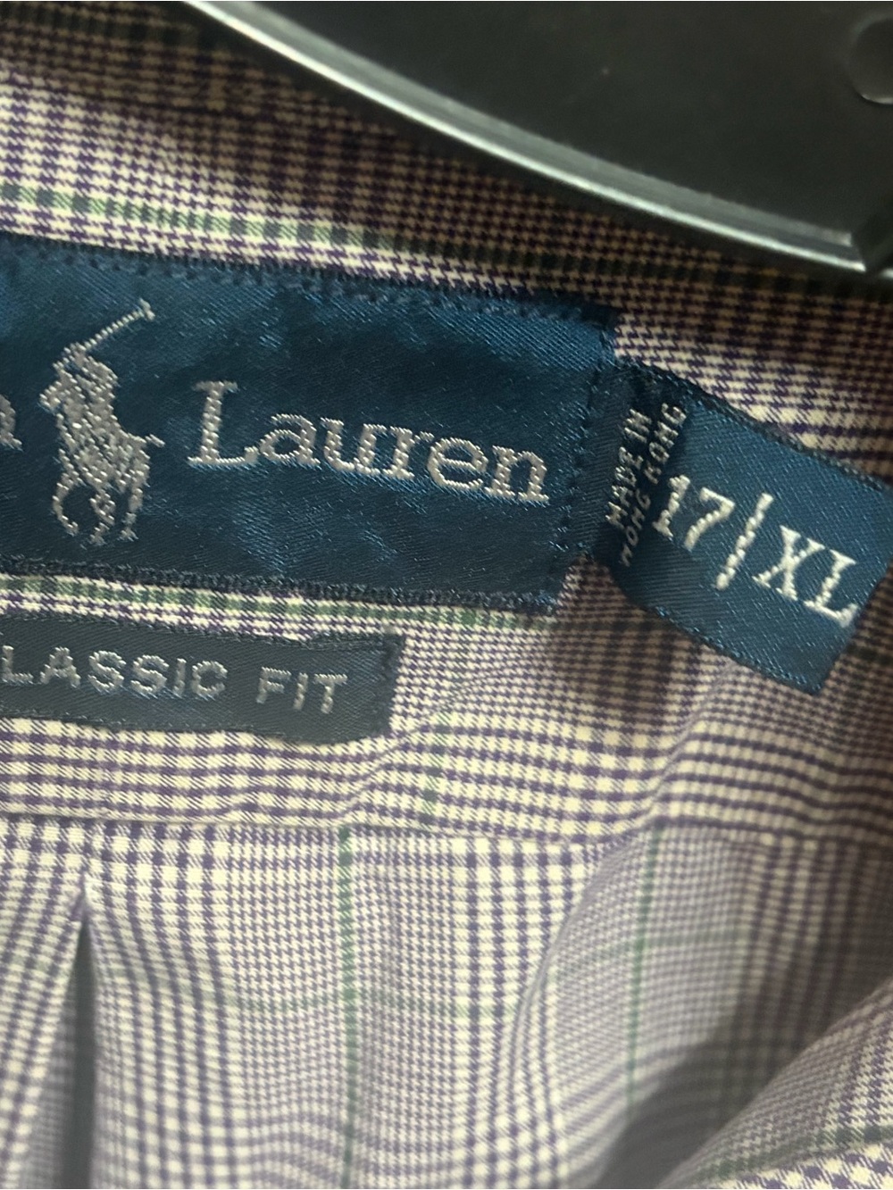 Ralph Lauren Purple Gingham Button-Down Shirt